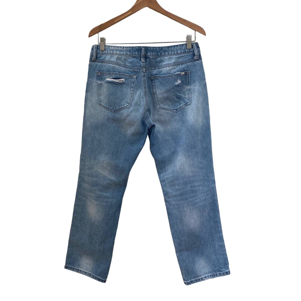 Special A Los Angeles Straight Leg Distressed Busted Knee Crop Leg Jeans Size 11 - Picture 7 of 7